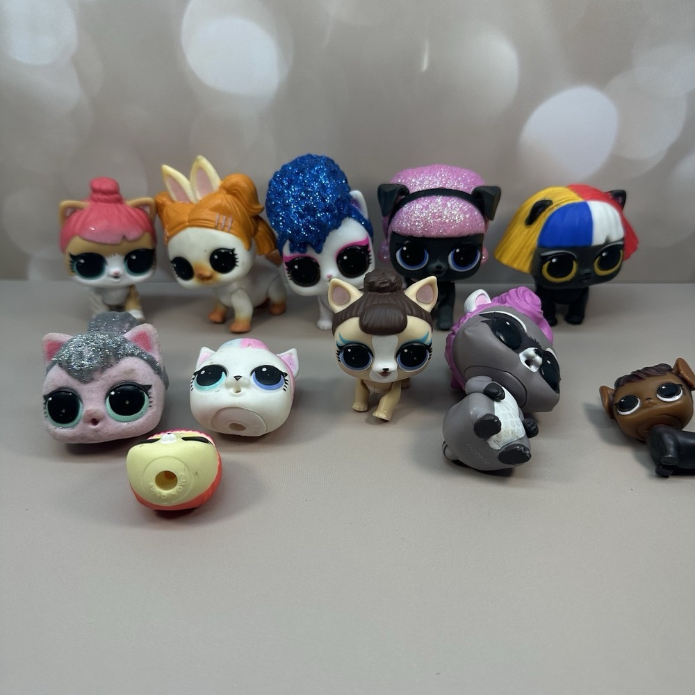LOL Surprise Doll Lot of 8 Pets MGA Cat Dog And Replacement Parts